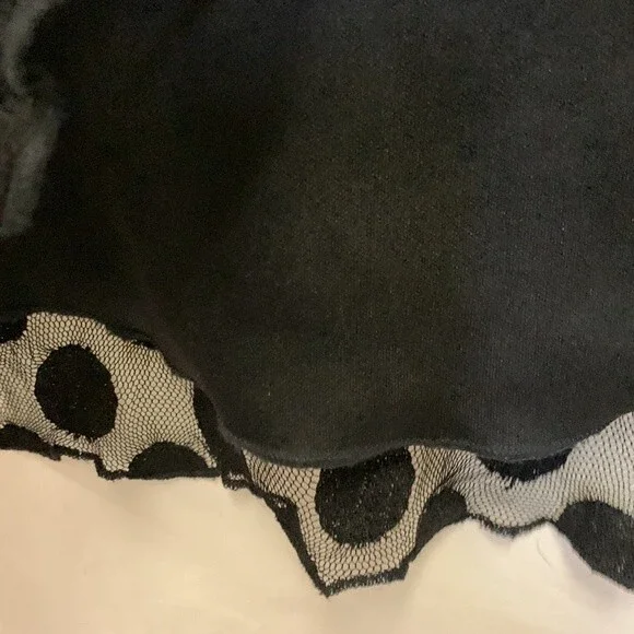 Enfocus Studio Black Sheer Circle Pattern Short Sleeve Mini Shift Dress Size 8 - Picture 10 of 14